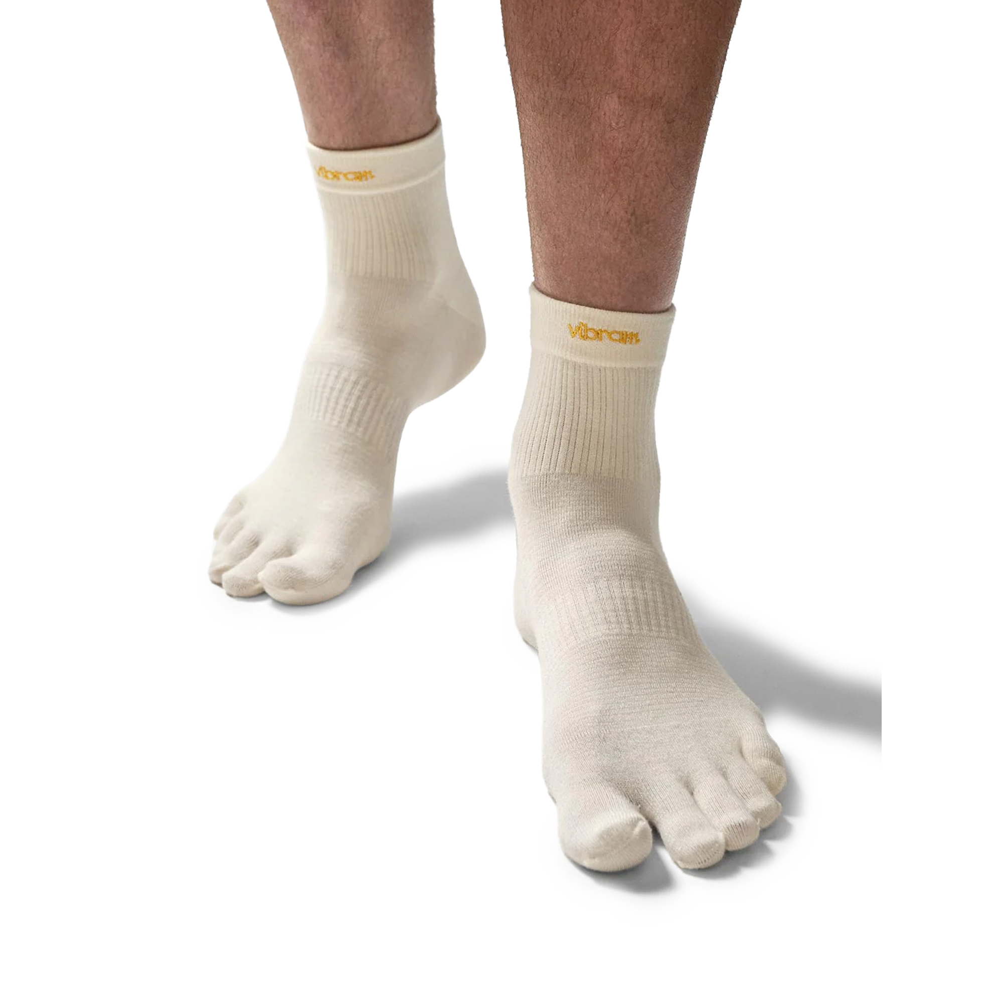 Vibram FiveFingers Mini Crew 2-Pack Toe Socks Lime/Ivory
