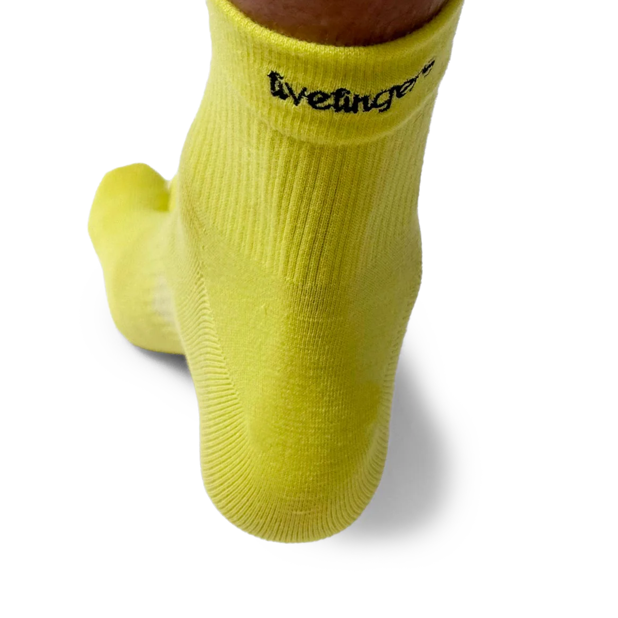Vibram FiveFingers Mini Crew 2-Pack Toe Socks Lime/Ivory