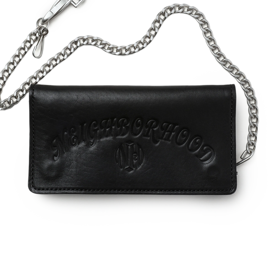 Neighborhood Leather Trucker Wallet Black