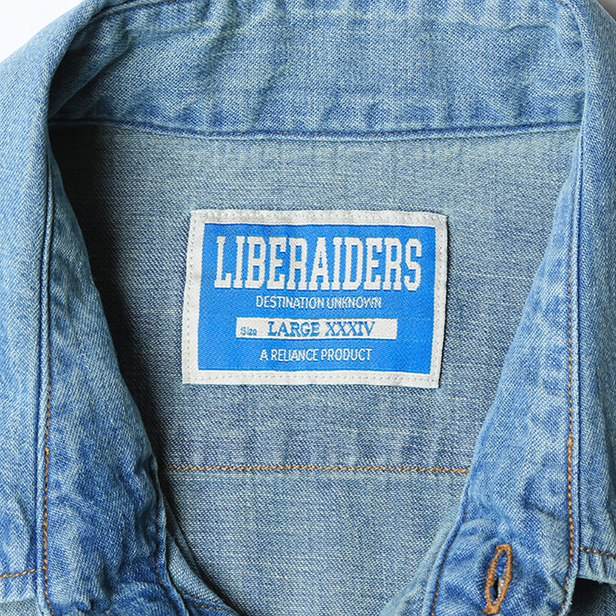 Liberaiders Vintage Wash Denim Shirt Indigo