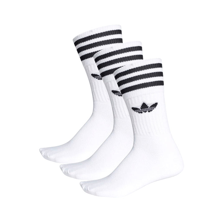 adidas Solid Crew Sock 3pk White/Black