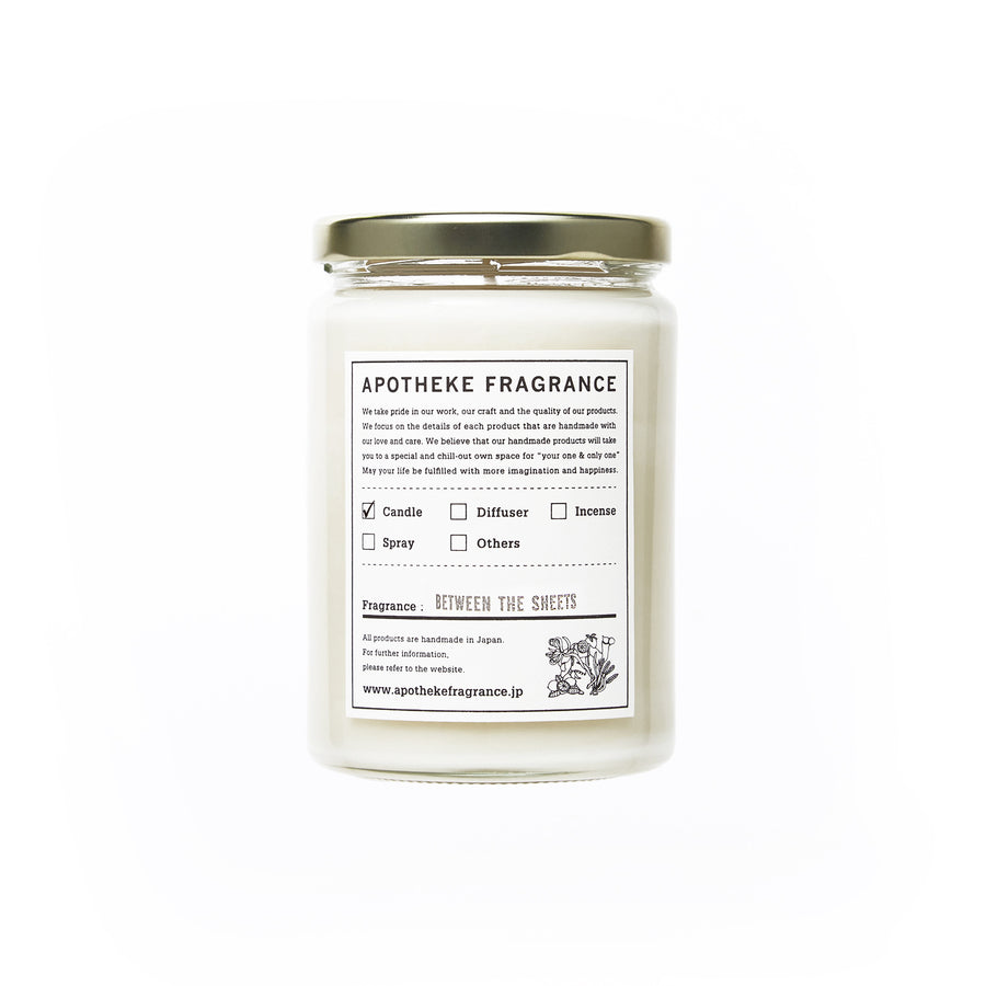 Apotheke Fragrance Glass Jar Candle "Between The Sheets"