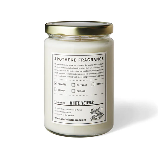 Apotheke Fragrance Glass Jar Candle "White Vetiver"