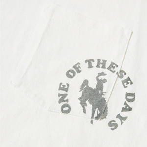 One Of These Days Cowboy Hippies Pocket Tee Bone