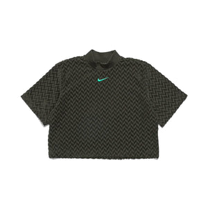 Nike Women's NSW Jacquard Boxy Tee Sequoia/Light Menta DQ6788-355