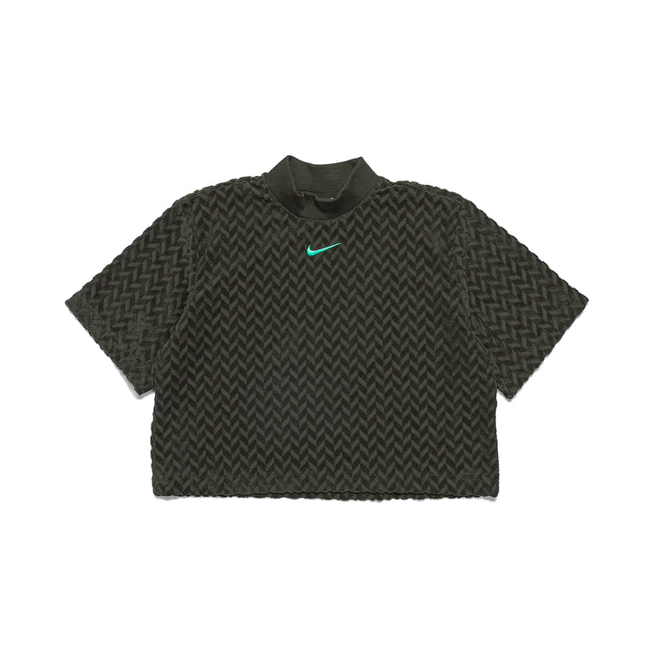 Nike Women's NSW Jacquard Boxy Tee Sequoia/Light Menta DQ6788-355