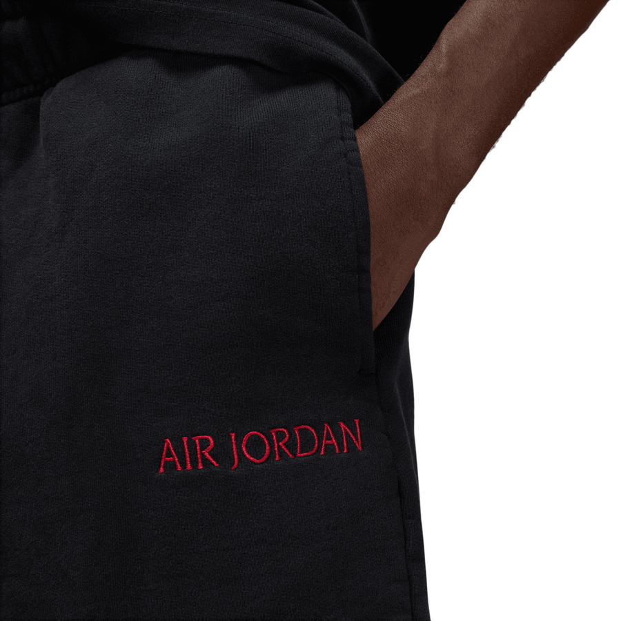 Jordan Air Jordan Wordmark Fleece Shorts Black/Red DV6467-010