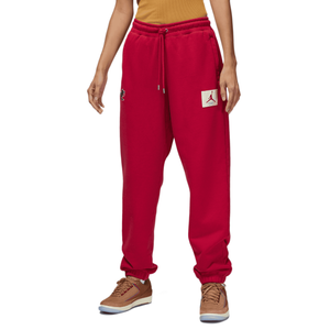 Women's Jordan x Two 18 International Flight Club Fleece Pants Gym Red/Coconut Milk DV6968-687