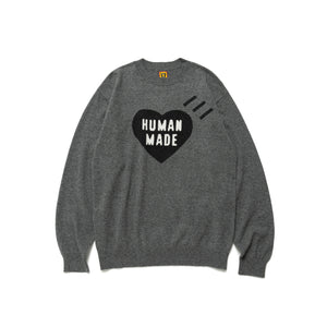 Human Made Heart L/S Knit Sweater Grey HM24CS032 – Laced