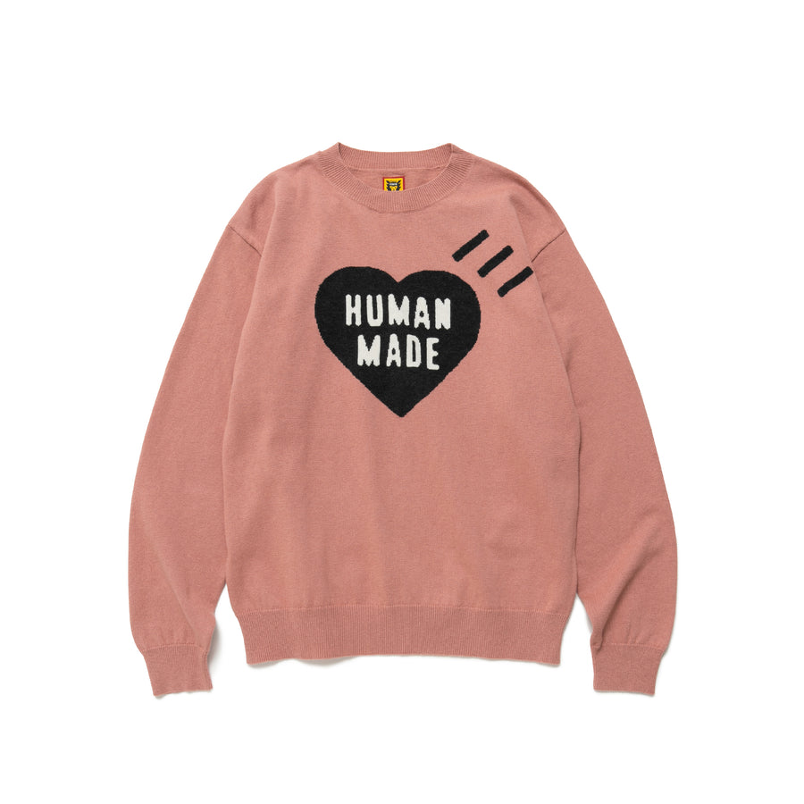 Human Made Heart L/S Knit Sweater Pink HM24CS032