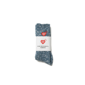 Human Made Low Gauge Rib Heart Socks Blue HM24GD009