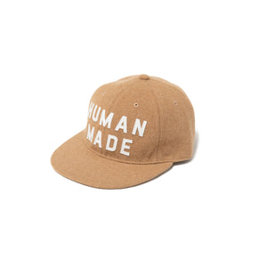 Human Made College Logo 6 Panel Wool Cap Beige HM24GD018