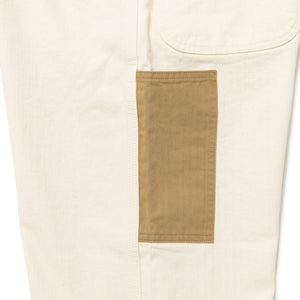 Human Made Herringbone Painter Pants White HM25PT008