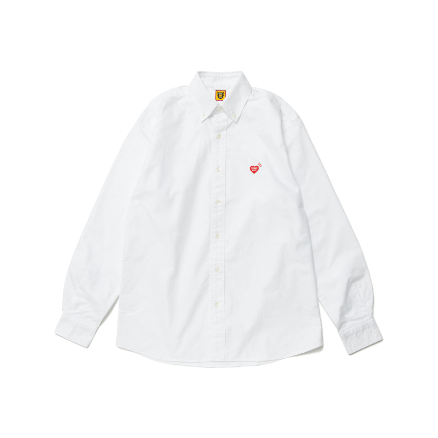Human Made Oxford Button Down Shirt White HM25SH005
