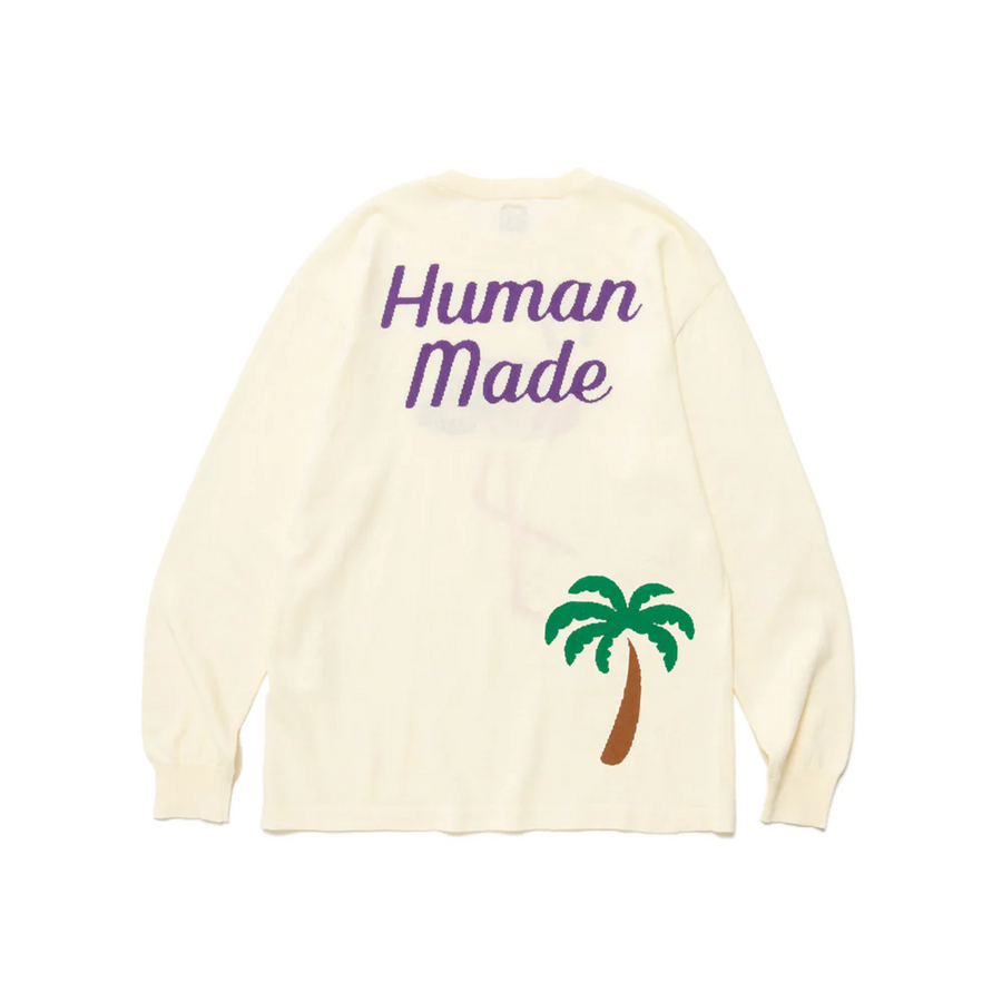 Human Made Flamingo Knit Sweater White HM25CS004