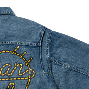H&m embroidered 2025 denim jacket