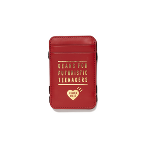 HUMAN MADE HEART LEATHER PASS CASE RED (HM19GD002)