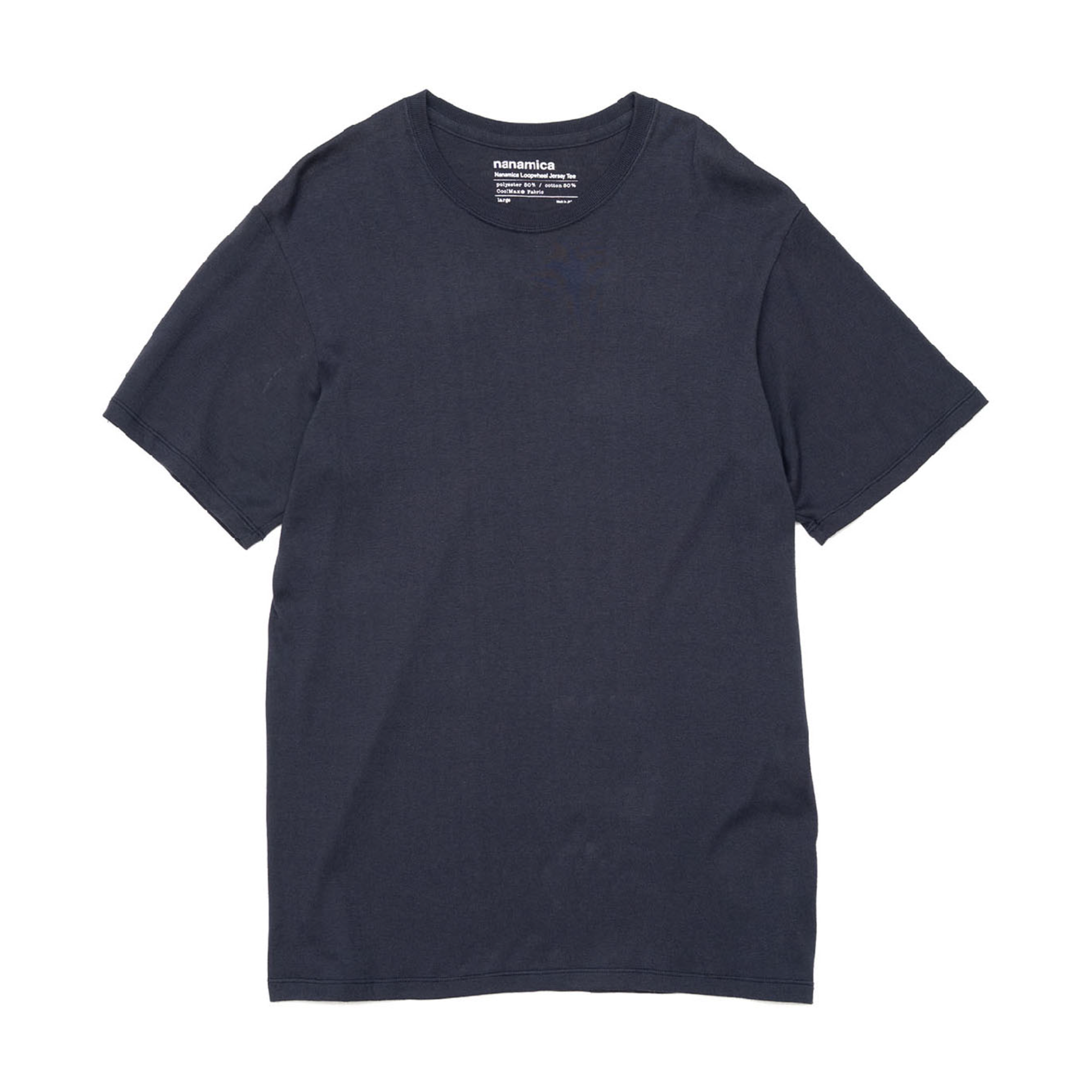 nanamica Loopwheel Coolmax Jersey T-Shirt Navy