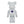 Medicom Toy Be@rbrick 1st Model White Chrome 1000%