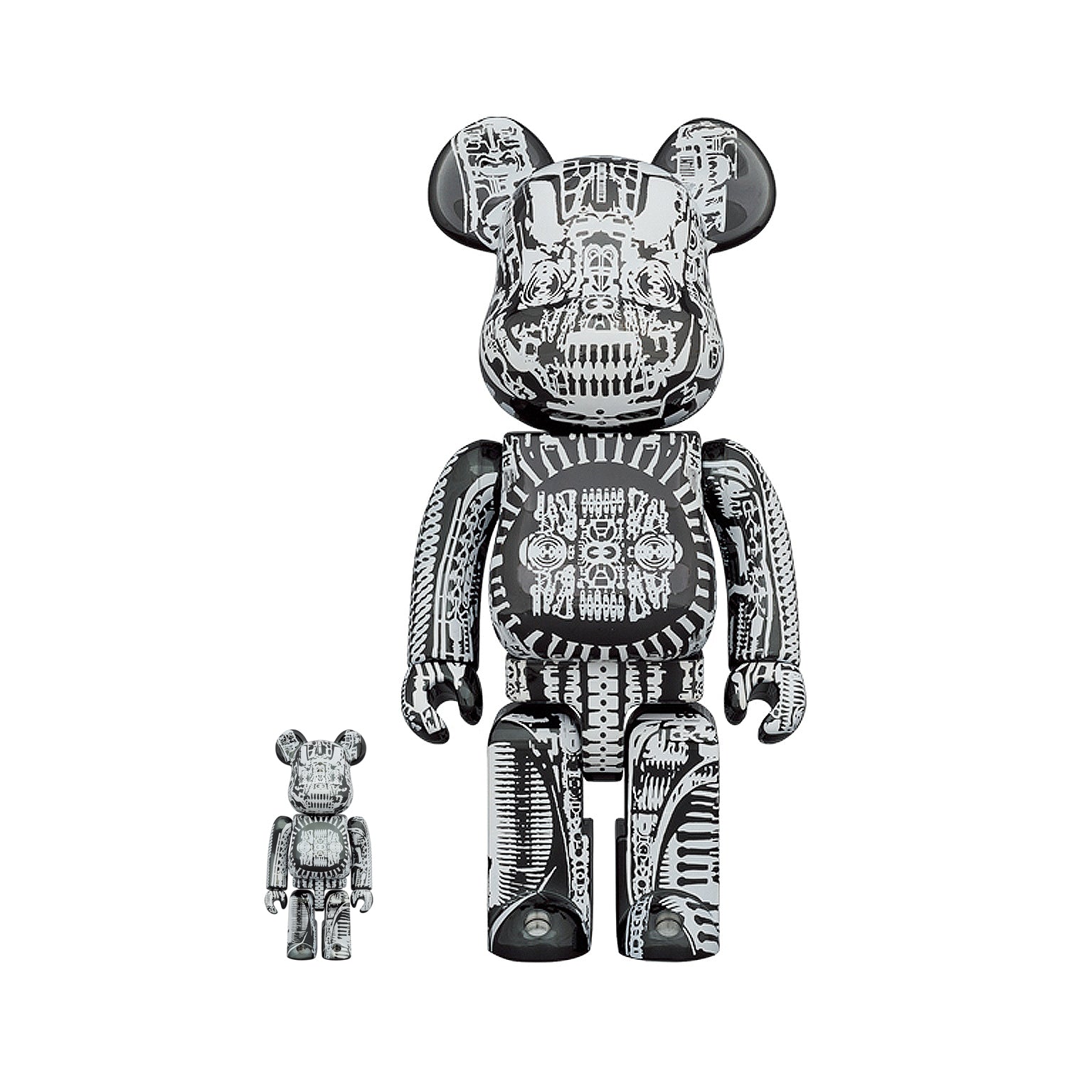 Medicom Toy BE@RBRICK H.R Giger Black 400% + 100%