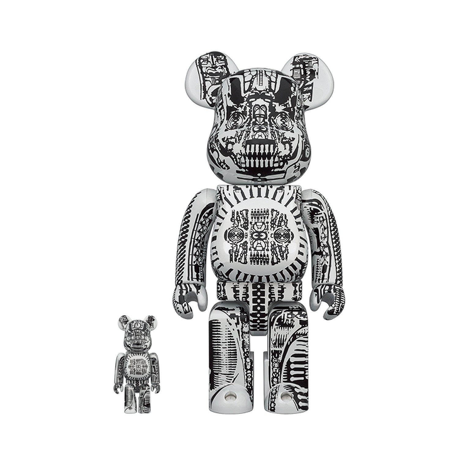 Medicom Toy BE@RBRICK H.R Giger White 400% + 100%