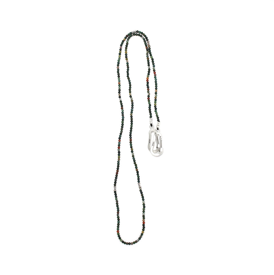 Mikia Mask Cord Double Wrap Bracelet Bloodstone/Karen Silver/Hematite