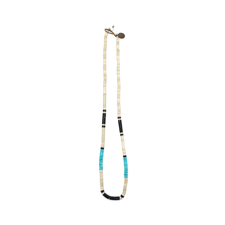 Mikia Heishi Beads Bracelet Fossil Jasper/Turqoise/Jet