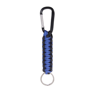 Rothco Paracord Carabiner w/ Keyring Black/Blue