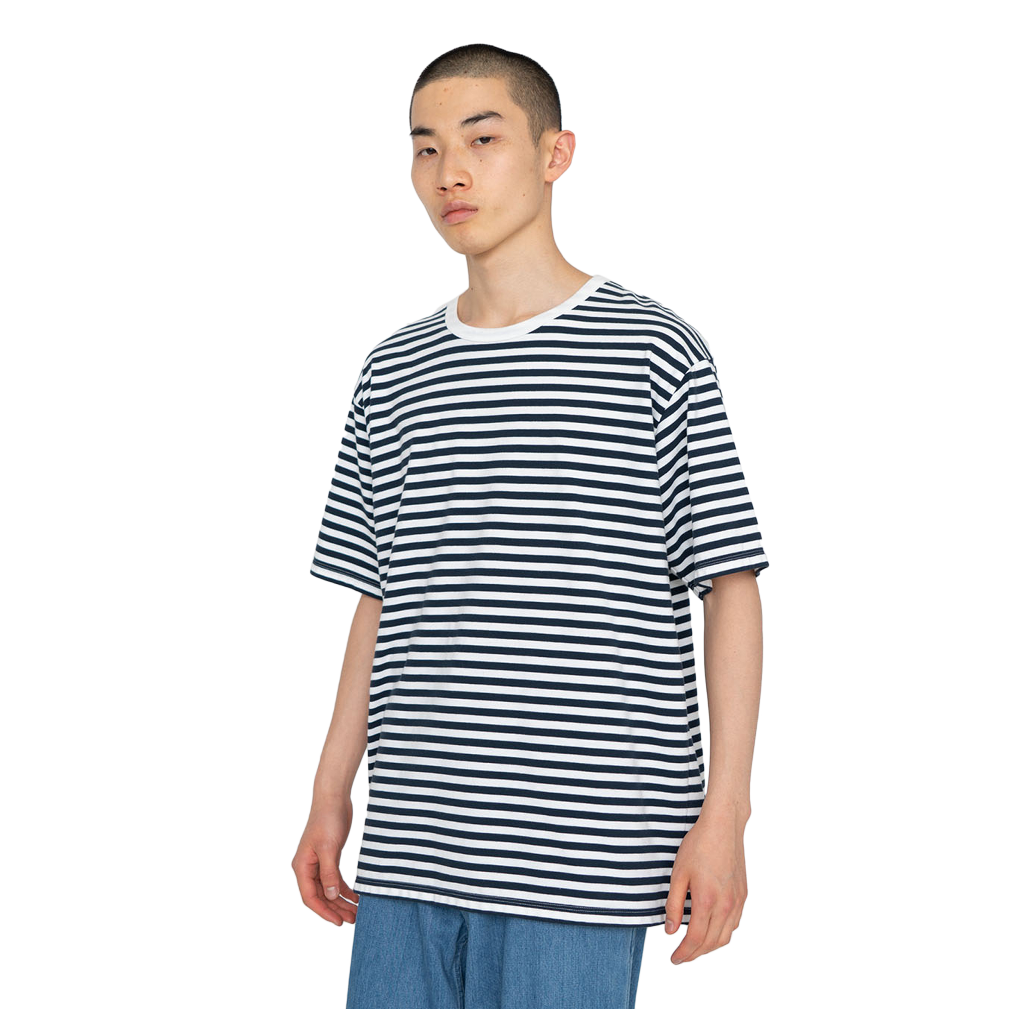 nanamica Coolmax St. Jersey Tee Navy/White
