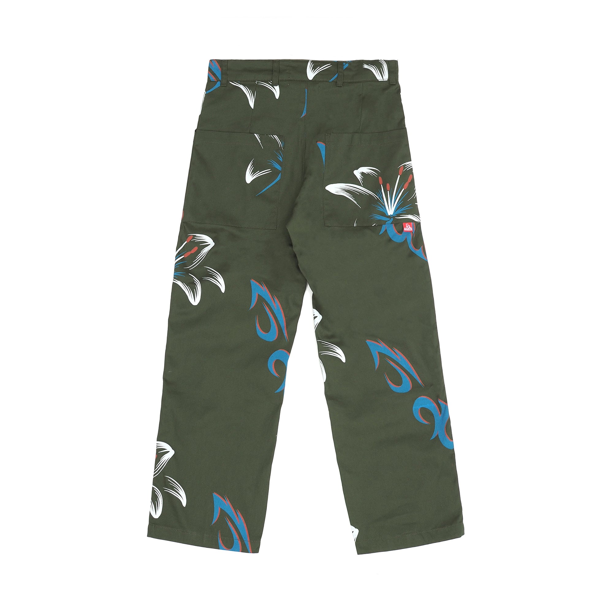 Jungles Tribal Flower Minimal Workwear Pants Laced