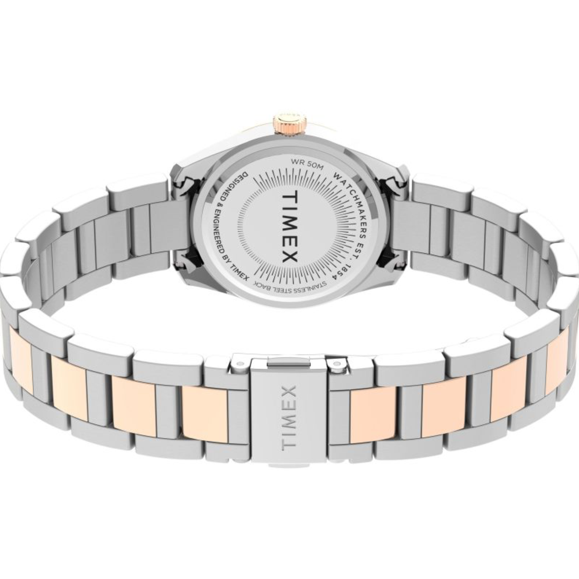 Timex Highview 3-Hand Stainless Steel Watch Rose Gold/Silver