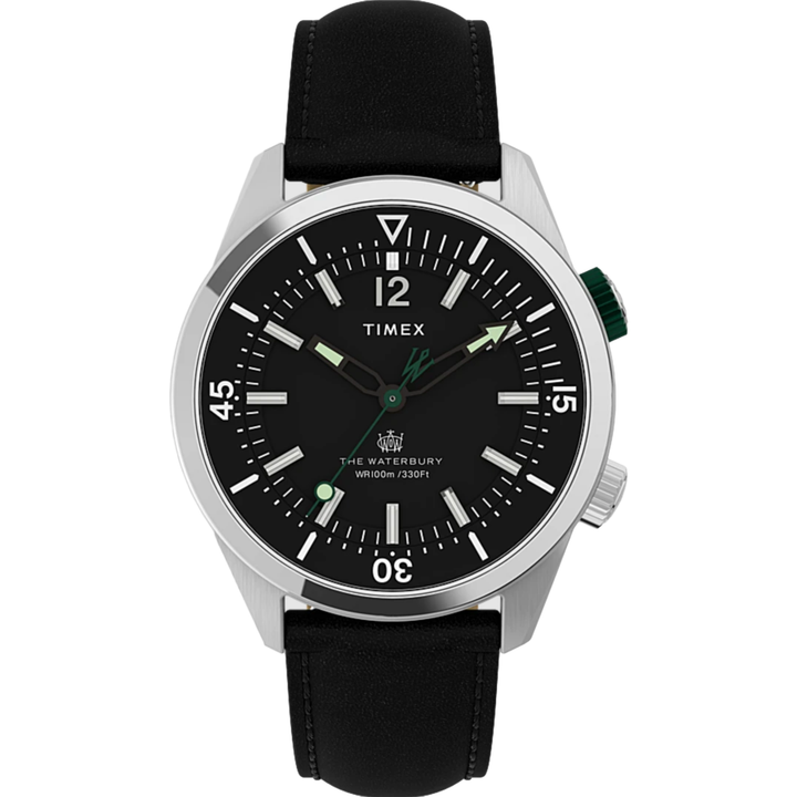 Timex Waterbury Dive 41mm Leather Strap Watch
