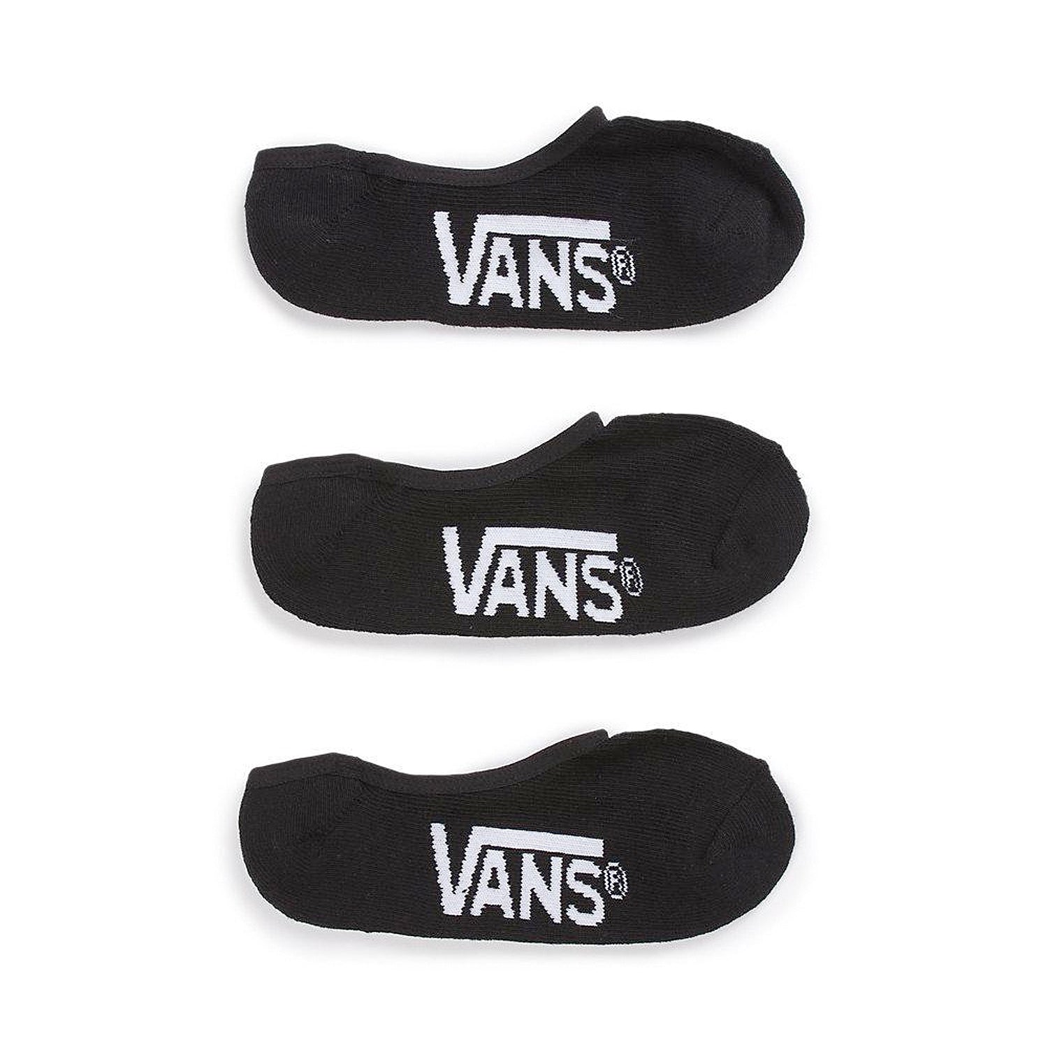 Vans Classic Super No Show Socks 3 Pack Black